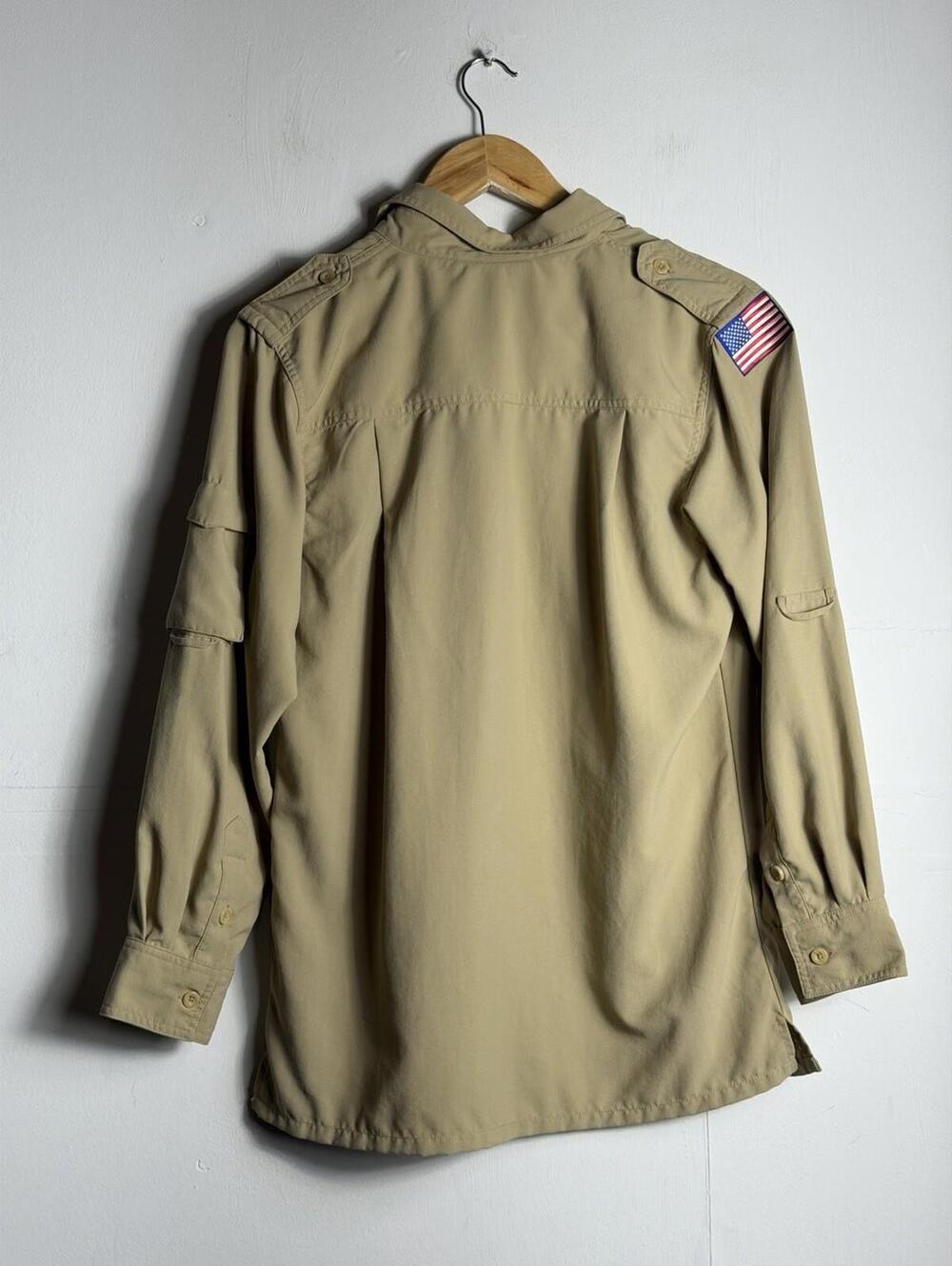 Boy Scouts of America BSA Uniform Shirt Youth Large L Khaki Long Sleeve - Picture 2 of 9